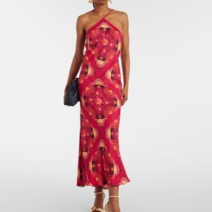 Farm Rio Luize Halter Maxi Dress, Size M